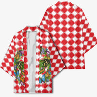 Christmas Butterfly Wreath Kimono Xmas Holiday Patterns - Wonder Print Shop
