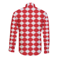 Christmas Butterfly Wreath Long Sleeve Button Shirt Xmas Holiday Patterns - Wonder Print Shop