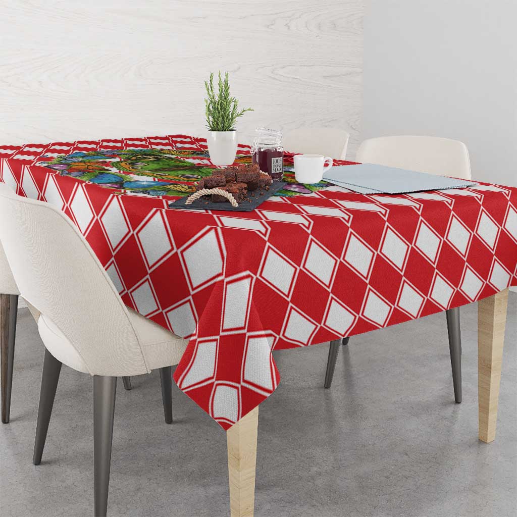 Christmas Butterfly Wreath Tablecloth Xmas Holiday Patterns - Wonder Print Shop