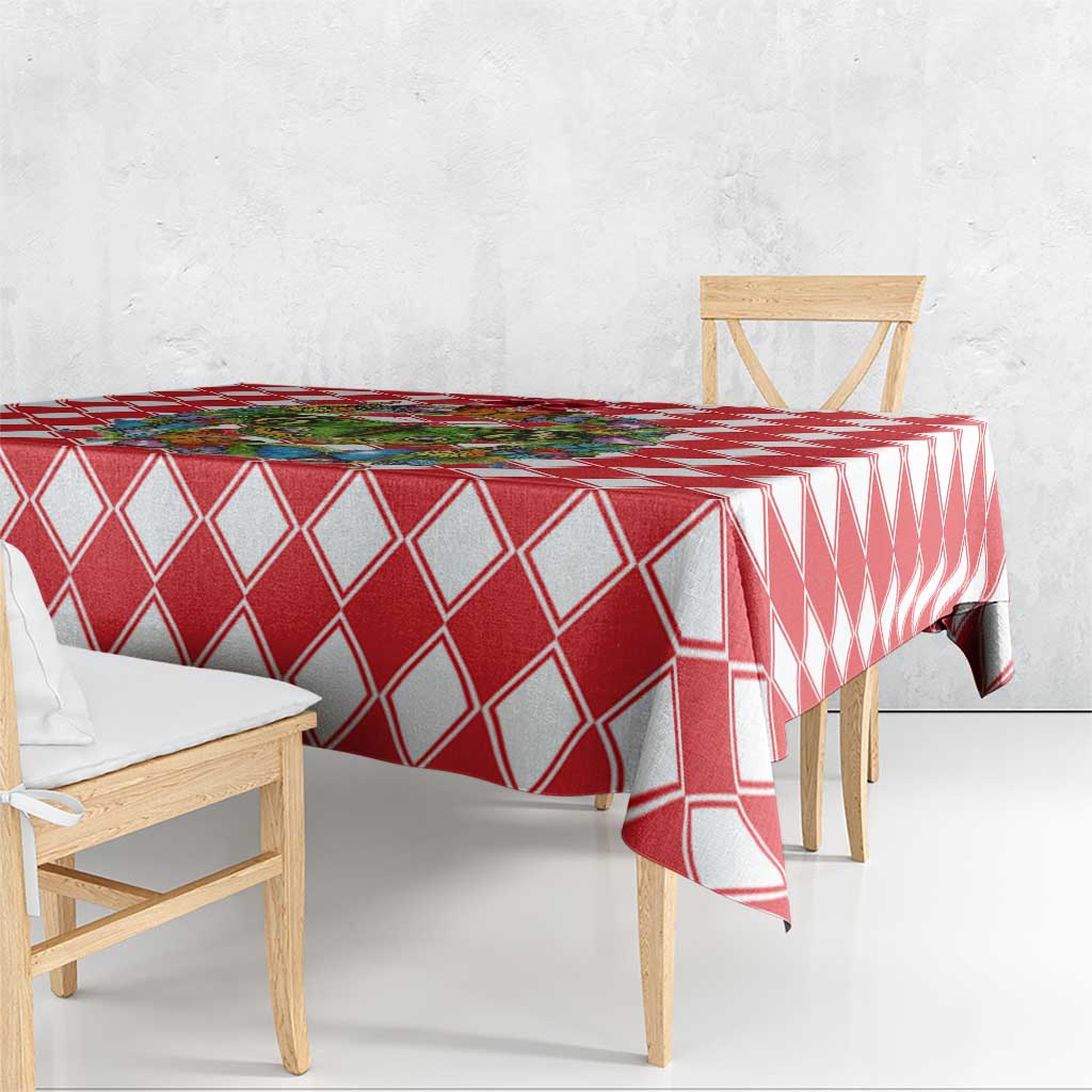 Christmas Butterfly Wreath Tablecloth Xmas Holiday Patterns - Wonder Print Shop