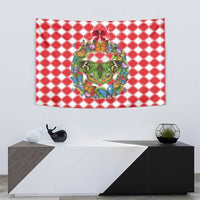 Christmas Butterfly Wreath Tapestry Xmas Holiday Patterns - Wonder Print Shop