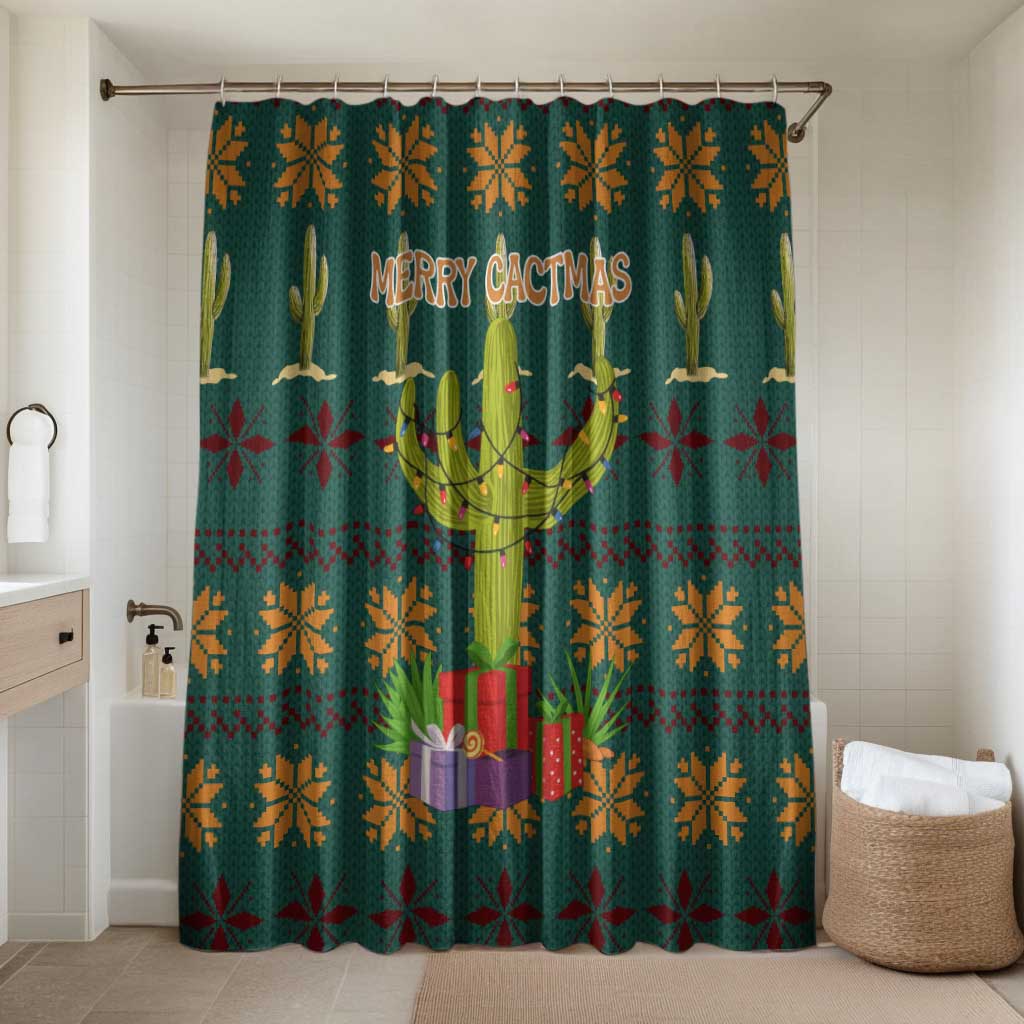 Cactus Gifts Christmas Bathroom Set Xmas Holiday Patterns - Wonder Print Shop
