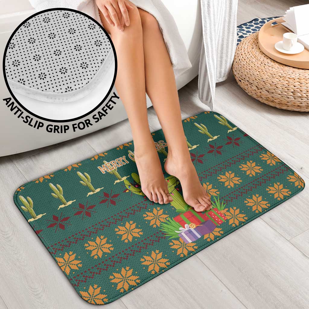 Cactus Gifts Christmas Bathroom Set Xmas Holiday Patterns - Wonder Print Shop