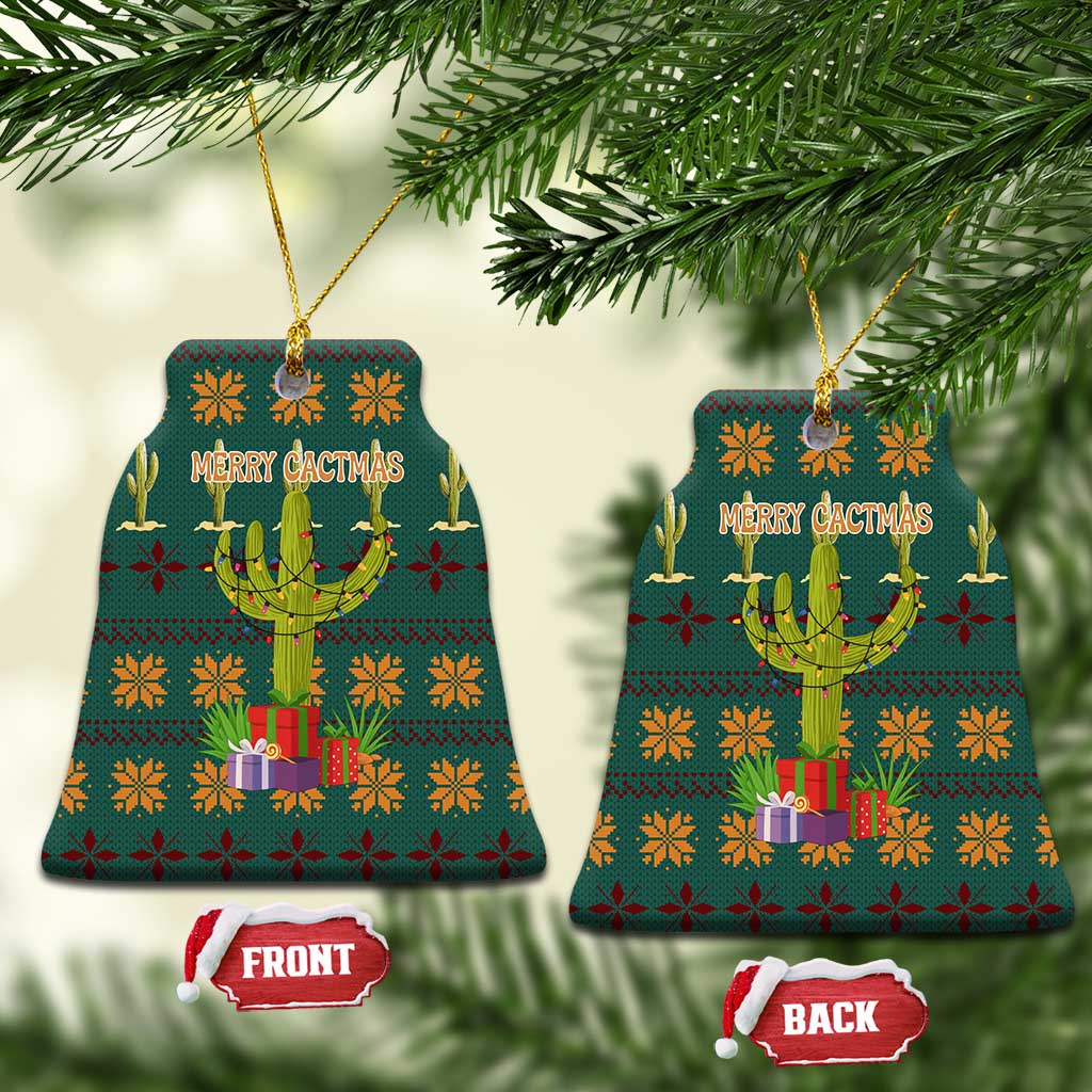 Cactus Gifts Christmas Ceramic Ornament Xmas Holiday Patterns - Wonder Print Shop