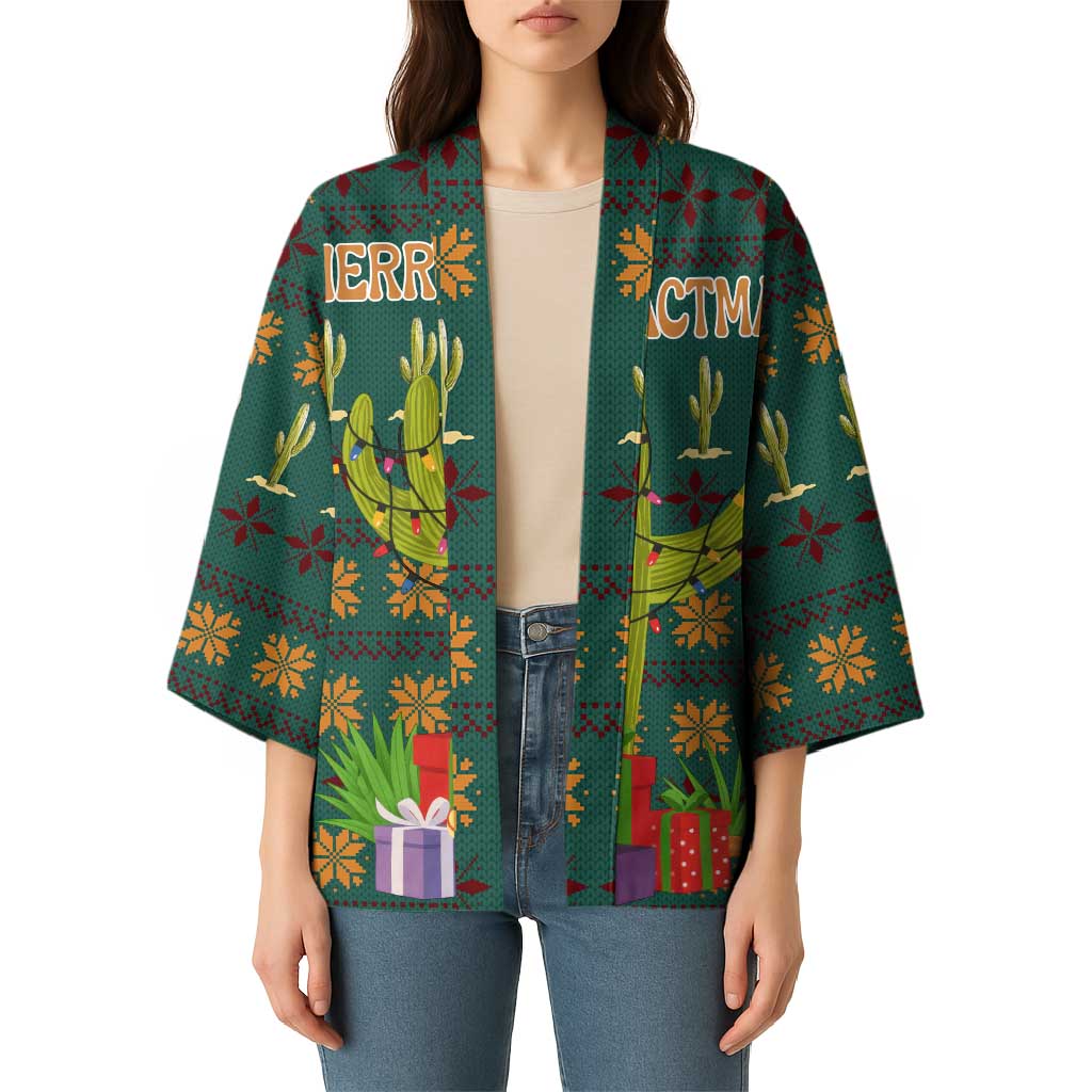 Cactus Gifts Christmas Kimono Xmas Holiday Patterns - Wonder Print Shop