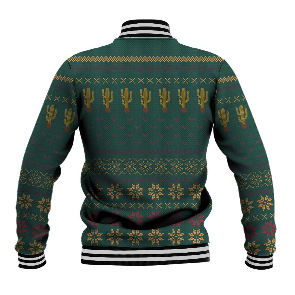Cactus Christmas Baseball Jacket Xmas Holiday Patterns - Wonder Print Shop