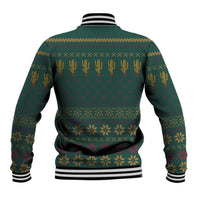 Cactus Christmas Baseball Jacket Xmas Holiday Patterns - Wonder Print Shop