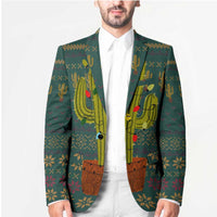 Cactus Christmas Blazer Xmas Holiday Patterns - Wonder Print Shop