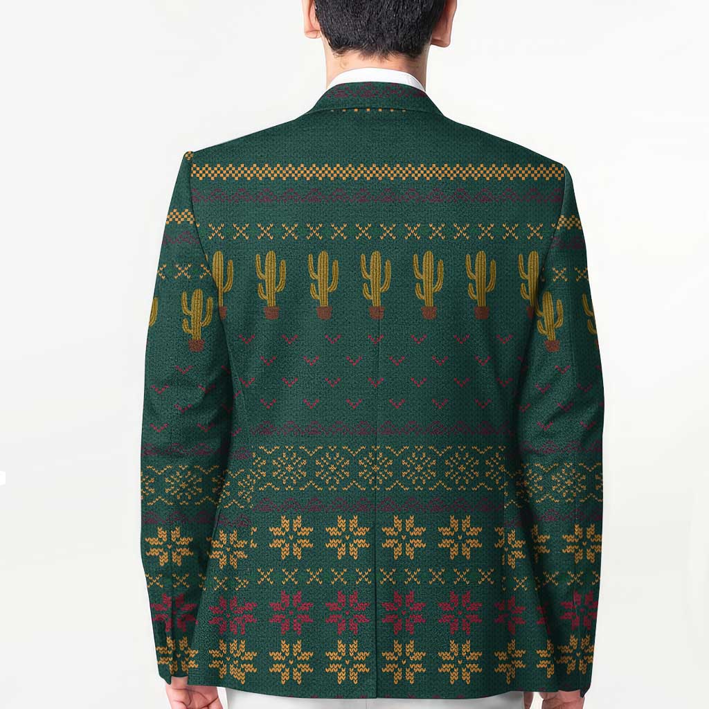 Cactus Christmas Blazer Xmas Holiday Patterns - Wonder Print Shop