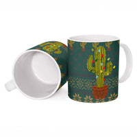 Cactus Christmas Ceramic Mug Xmas Holiday Patterns - Wonder Print Shop