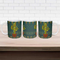 Cactus Christmas Ceramic Mug Xmas Holiday Patterns - Wonder Print Shop