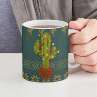 Cactus Christmas Ceramic Mug Xmas Holiday Patterns - Wonder Print Shop