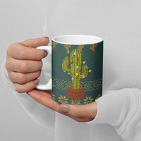 Cactus Christmas Ceramic Mug Xmas Holiday Patterns - Wonder Print Shop
