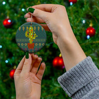 Cactus Christmas Ceramic Ornament Xmas Holiday Patterns - Wonder Print Shop