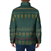 Cactus Christmas Padded Jacket Xmas Holiday Patterns - Wonder Print Shop