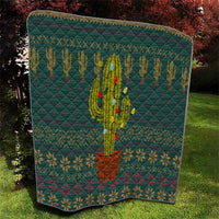 Cactus Christmas Quilt Xmas Holiday Patterns - Wonder Print Shop