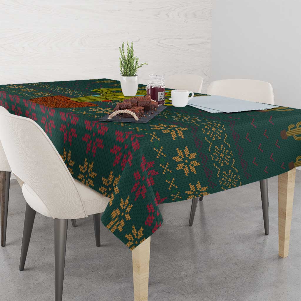 Cactus Christmas Tablecloth Xmas Holiday Patterns - Wonder Print Shop
