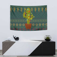 Cactus Christmas Tapestry Xmas Holiday Patterns - Wonder Print Shop
