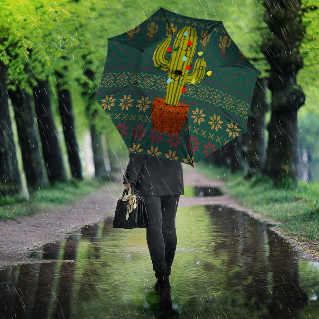 Cactus Christmas Umbrella Xmas Holiday Patterns - Wonder Print Shop