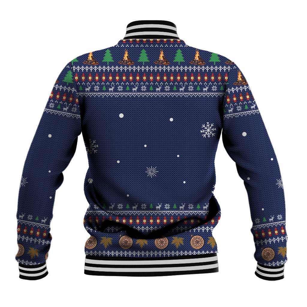 Camping I Hate People Christmas Baseball Jacket Xmas Holiday Patterns - Wonder Print Shop