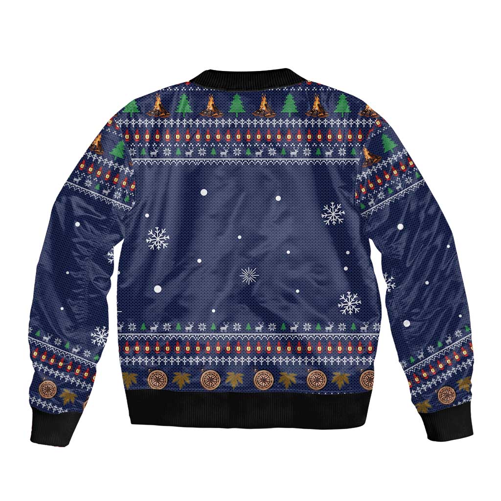 Camping I Hate People Christmas Bomber Jacket Xmas Holiday Patterns - Wonder Print Shop
