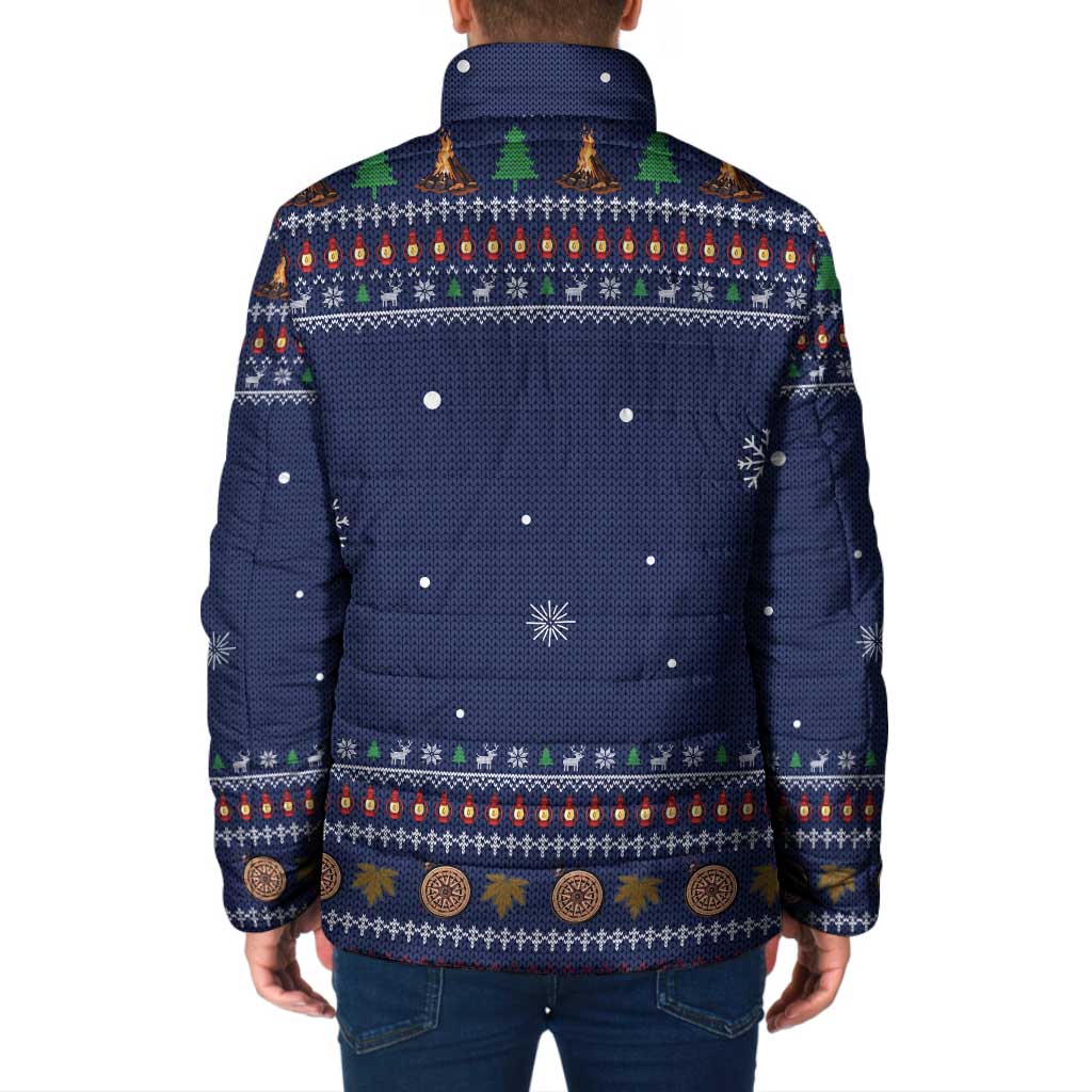 Camping I Hate People Christmas Padded Jacket Xmas Holiday Patterns - Wonder Print Shop
