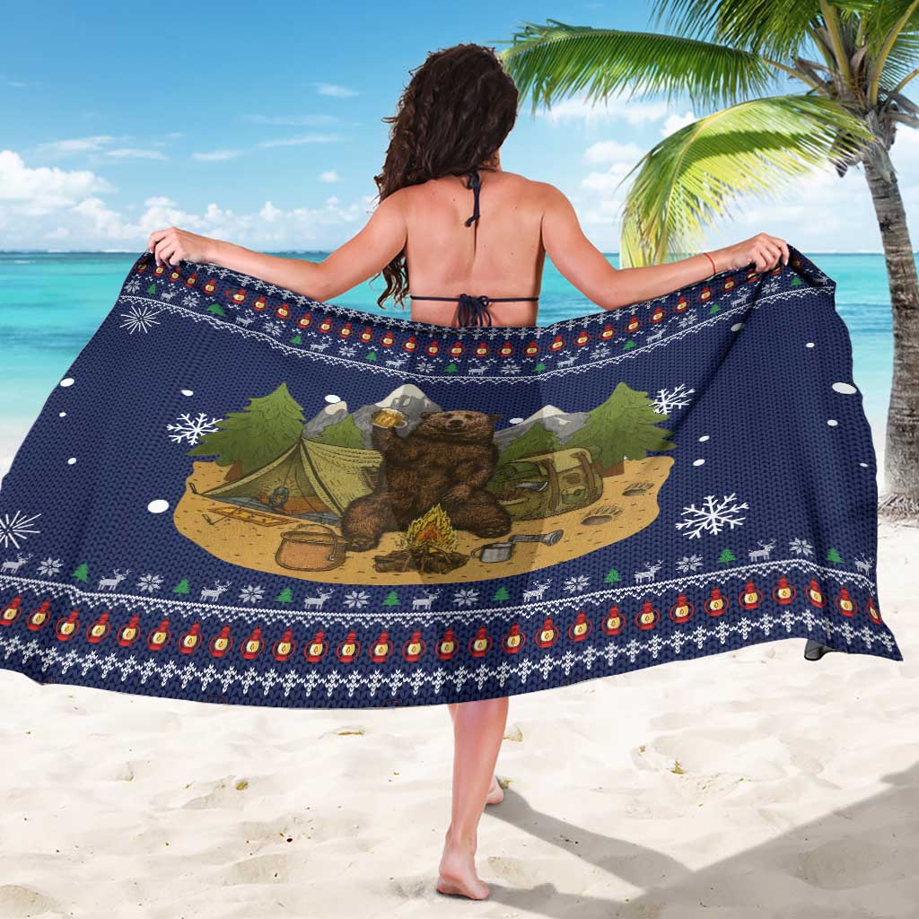 Camping I Hate People Christmas Sarong Xmas Holiday Patterns - Wonder Print Shop