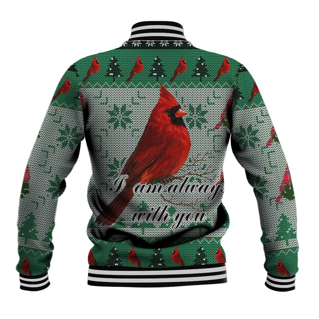 Cardinal I am Always With You Christmas Baseball Jacket Xmas Holiday Patterns - Wonder Print Shop