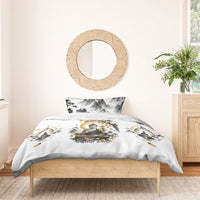 Bodhi Day Bedding Set Zen Meditation Ink Wash Landscape Art