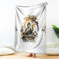 Bodhi Day Blanket Zen Meditation Ink Wash Landscape Art