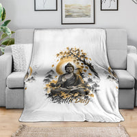 Bodhi Day Blanket Zen Meditation Ink Wash Landscape Art
