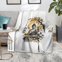 Bodhi Day Blanket Zen Meditation Ink Wash Landscape Art