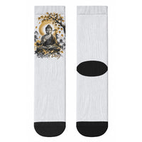 Bodhi Day Crew Socks Zen Meditation Ink Wash Landscape Art
