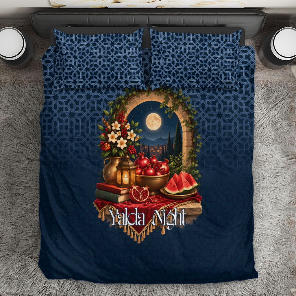 Yalda Night Pomegranate And Lantern Bedding Set Persian Winter Solstice Celebration Traditional Art