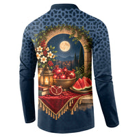 Yalda Night Pomegranate And Lantern Button Sweatshirt Persian Winter Solstice Celebration Traditional Art