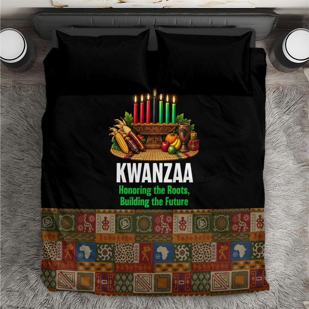 Kwanzaa Honoring The Roots Bedding Set Pan African Kinara Unity Traditional Tribal Art