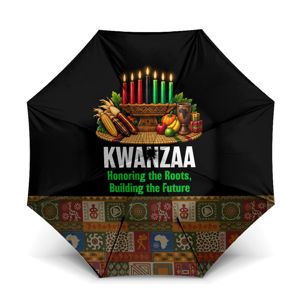 Kwanzaa Honoring The Roots Umbrella Pan African Kinara Unity Traditional Tribal Art