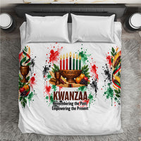 Kwanzaa Pan African Bedding Set - Mishumaa Saba - Black History - Watercolor Art