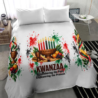 Kwanzaa Pan African Bedding Set - Mishumaa Saba - Black History - Watercolor Art