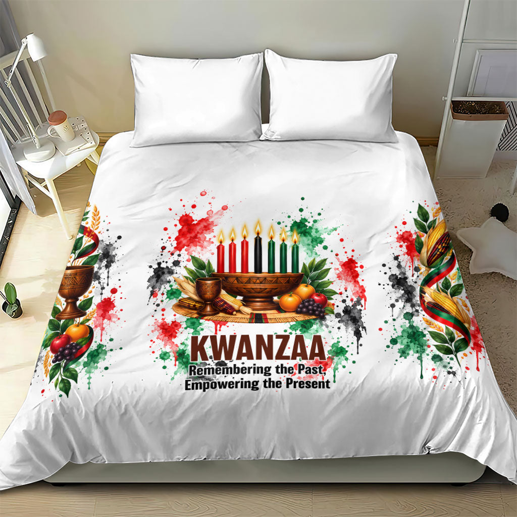 Kwanzaa Pan African Bedding Set - Mishumaa Saba - Black History - Watercolor Art