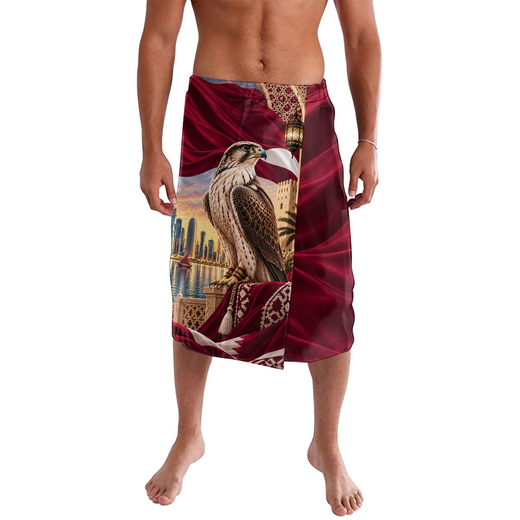 Qatar National Day Falcon Lavalava Doha Skyline Traditional Art