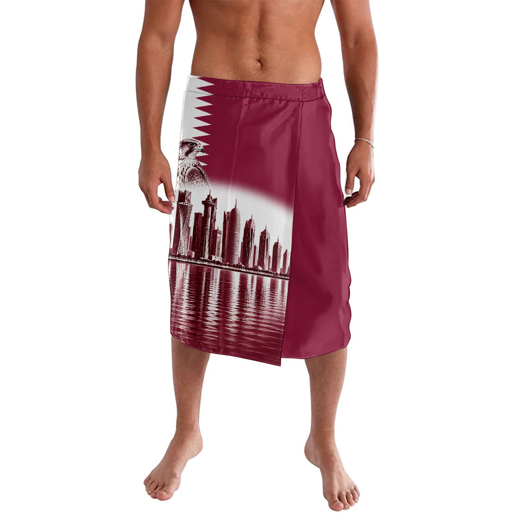 Qatar National Day Falcon Lavalava Doha Skyline Graphic Art