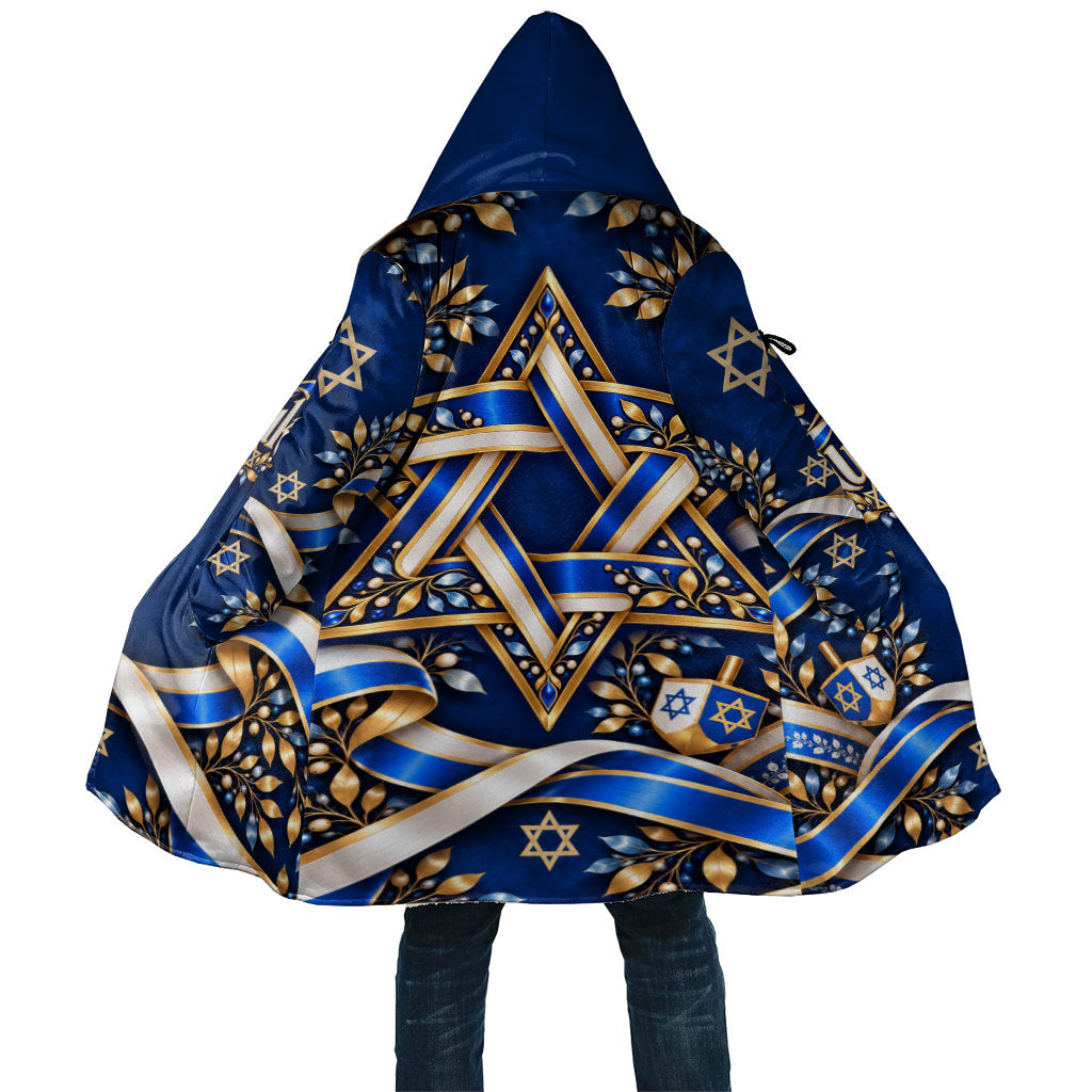 Hanukkah Star Of David Cloak Elegant Floral Ribbon Festival Of Lights Jewish