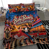 Baby Boomers Generation Bedding Set Vintage 1950s Retro Rock And Roll Nostalgia