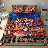 Baby Boomers Generation Bedding Set Vintage 1950s Retro Rock And Roll Nostalgia