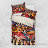 Baby Boomers Generation Bedding Set Vintage 1950s Retro Rock And Roll Nostalgia