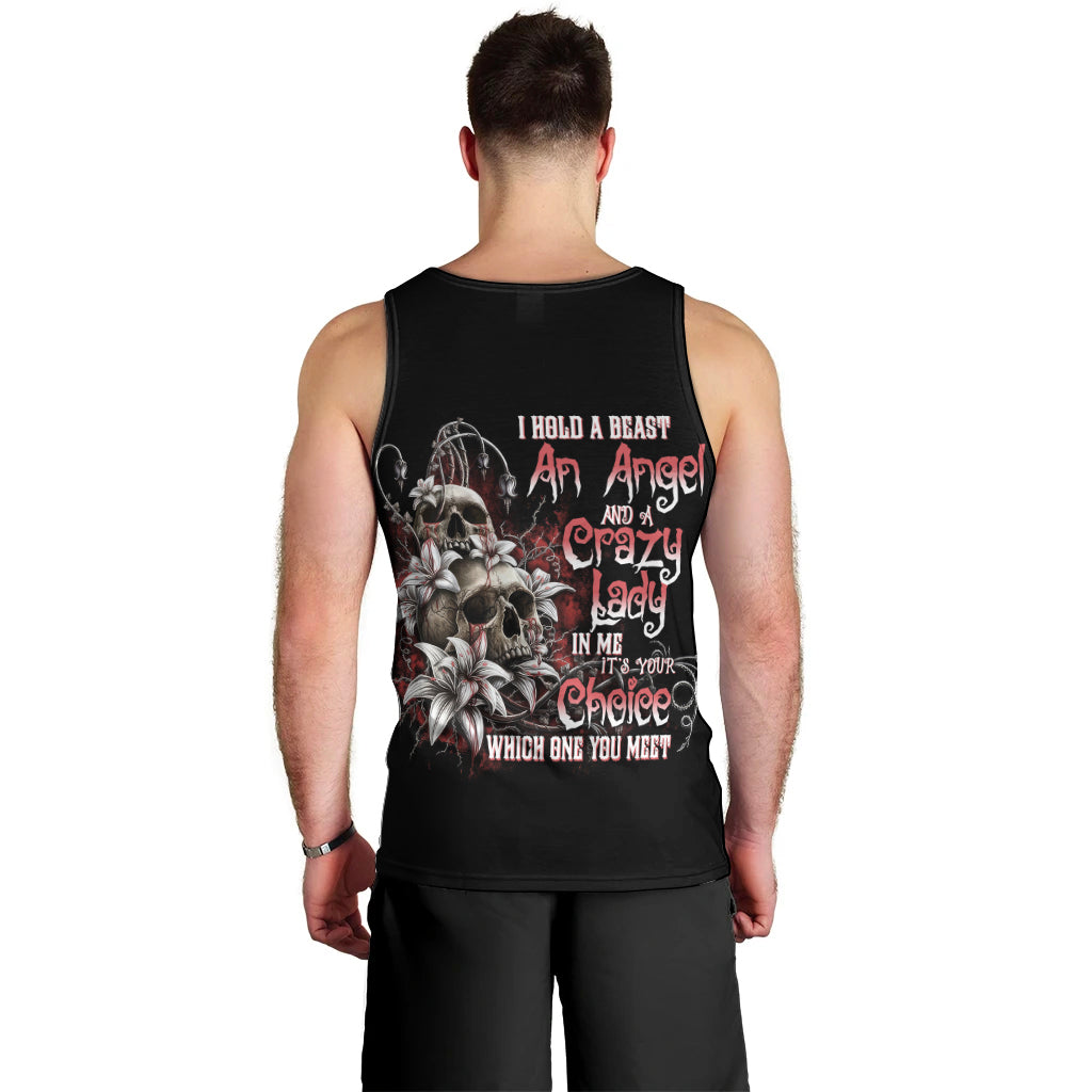 I Hold A Beast An Angel And A Crazy Lady In Me Men Tank Top - Wonder Print Shop