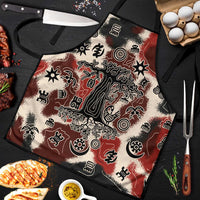 Sacred Heritage Apron African Abstract Baobab Tree, Ethnic Symbols, and Red-Black Pattern - Wonder Print Shop