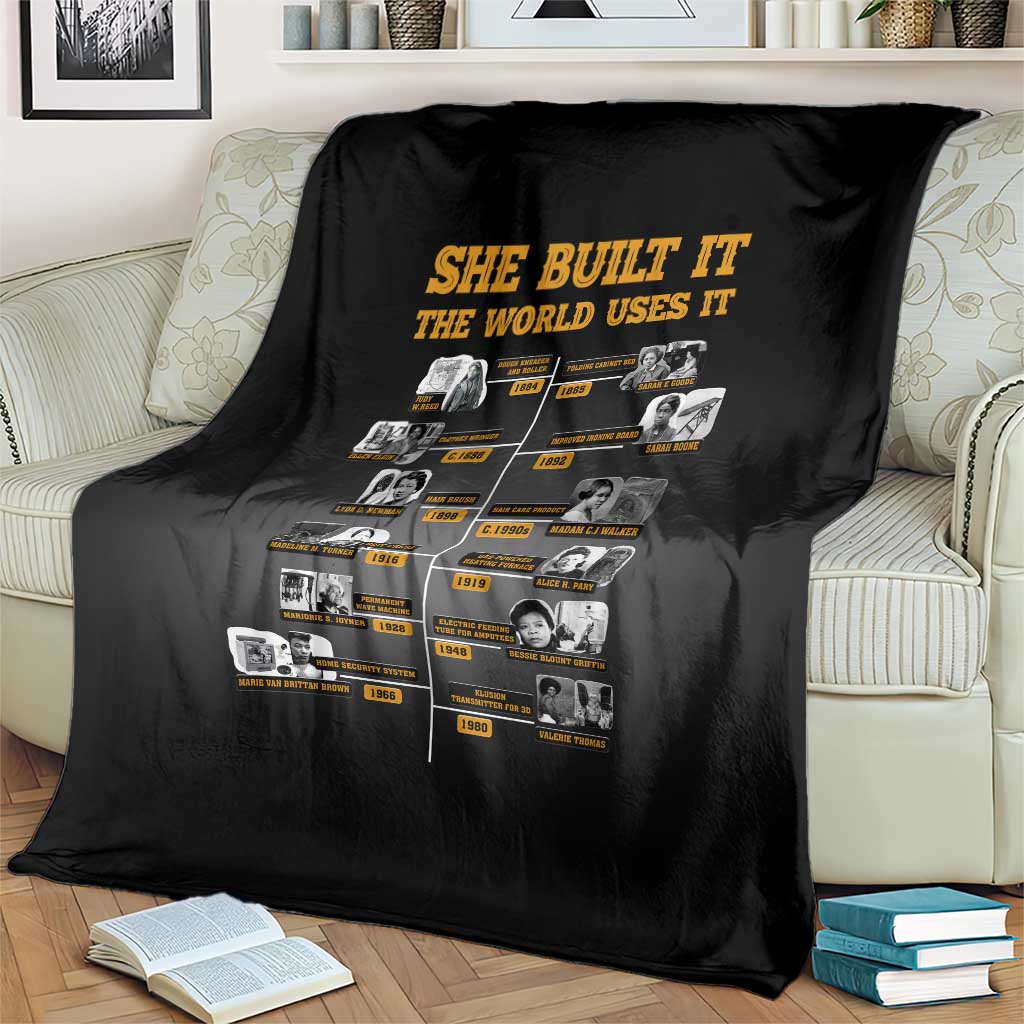 She Built It The World Uses It Blanket African Influential Women Innovators Timeline - Wonder Print Shop