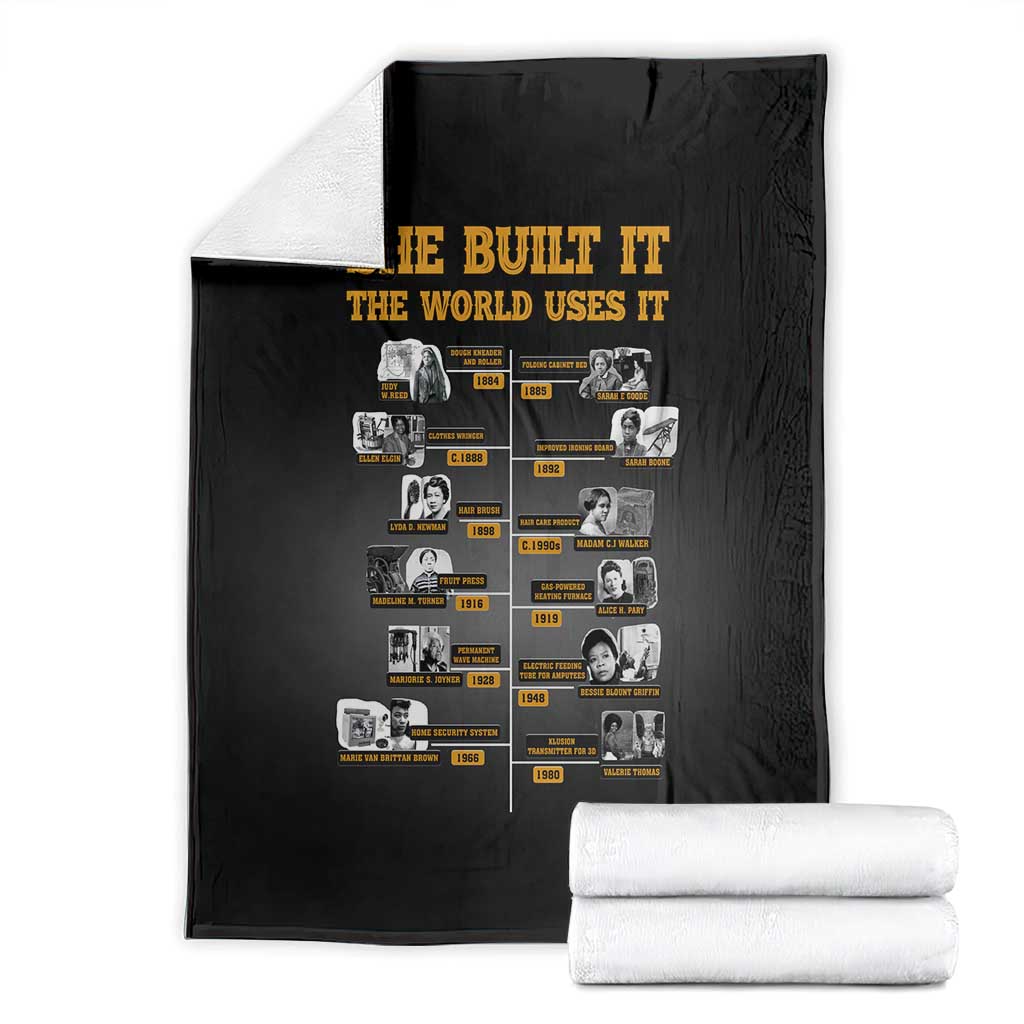 She Built It The World Uses It Blanket African Influential Women Innovators Timeline - Wonder Print Shop
